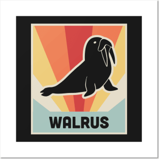 WALRUS - Vintage 70s Style Poster Posters and Art